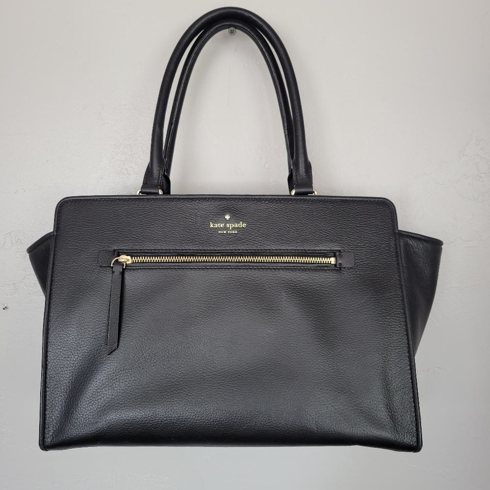 Kate Spade New York North Court Anton Satchel Black Tote Shoulder Hand Bag Purse